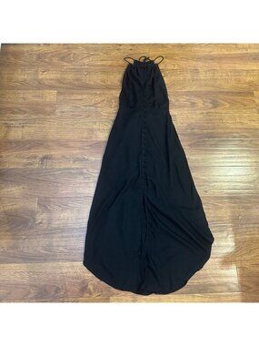 Significant Other black linen midi dress